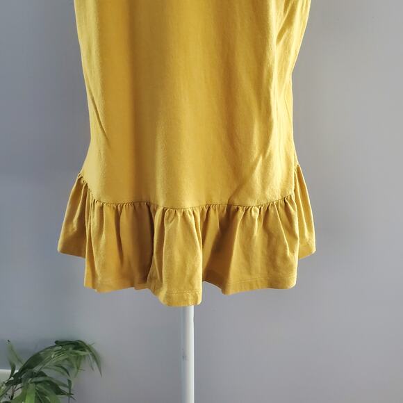 Banana Republic Factory Yellow Designer Tee Peplum Shirt M - Picture 4 of 7